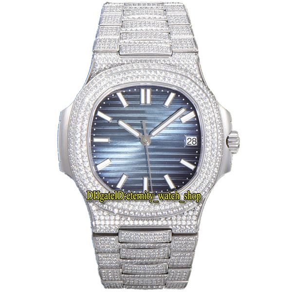 2022 twf paved diamonds 5711 324sc tw324 automatic mens watch blue texture dial stick markers fully iced out diamond bezel bracelet super ve, Slivery;brown
2022 twf paved diamonds 5711 324sc tw324 automatic mens watch blue texture dial stick markers fully iced out diamond bezel bracelet super ve, Slivery;brown
