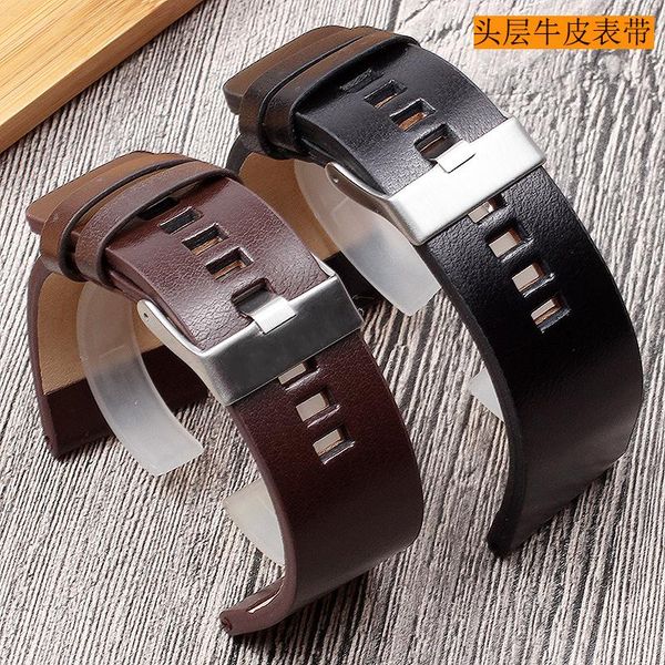 watch bands genuine leather strap watchband26 27 28 30 32 34mm men's bracelet for watches dz4386 1657 1399 1206 4323 black band, Black;brown