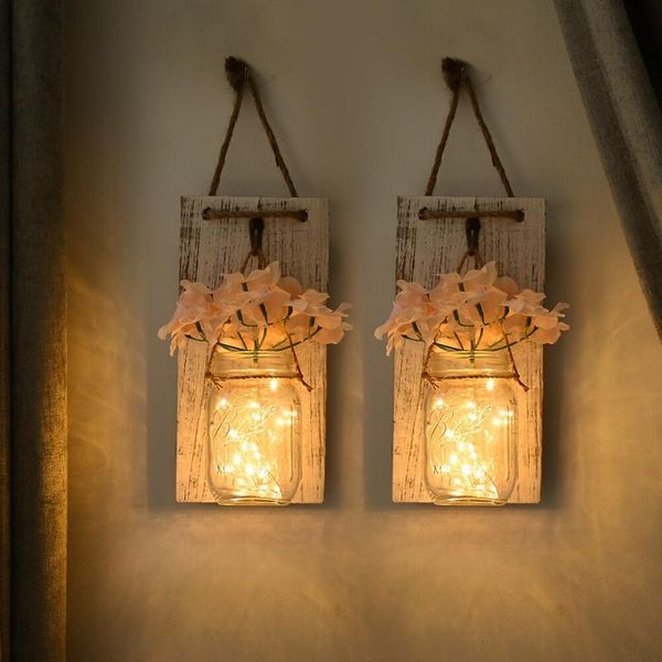 wall lamp mason jar with led fairy string lights handcrafted hanging sconce decor 2-pack light living room
wall lamp mason jar with led fairy string lights handcrafted hanging sconce decor 2-pack light living room