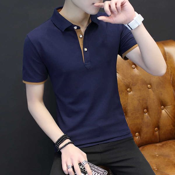 short men's t-shirt sleeve lapel youth slim fit solid color cloth men's t summer korean fashion advertising polo, White;black
short men's t-shirt sleeve lapel youth slim fit solid color cloth men's t summer korean fashion advertising polo, White;black