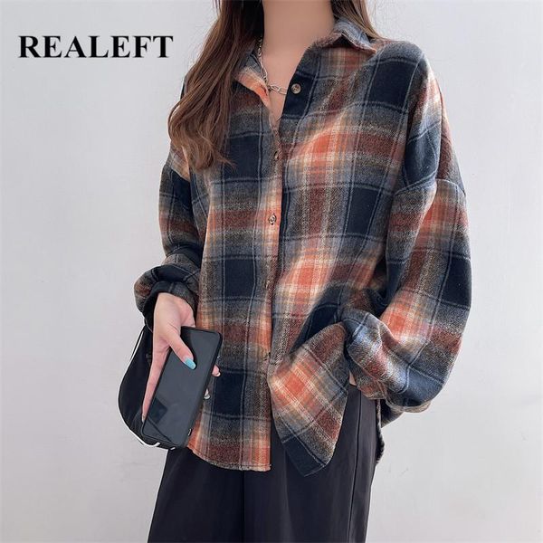 women's jackets realeft 2021 vintage plaid turn-down collar woolen shirts autumn winter loose female outwear workwear jacket, Black;brown
women's jackets realeft 2021 vintage plaid turn-down collar woolen shirts autumn winter loose female outwear workwear jacket, Black;brown