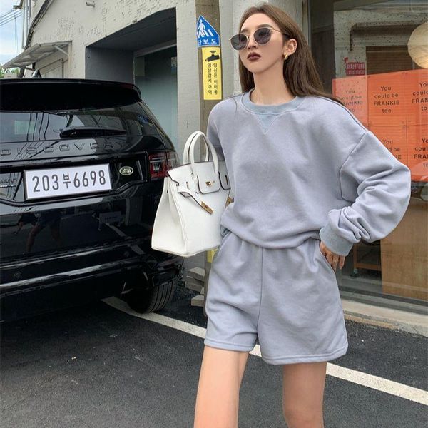 women's tracksuits tracksuit sweatshirts shorts suit winter autumn female casual fleece two piece set sports pullover outfits, Gray
women's tracksuits tracksuit sweatshirts shorts suit winter autumn female casual fleece two piece set sports pullover outfits, Gray