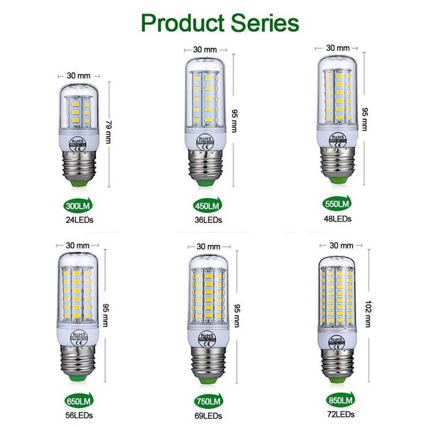 bulbs super bright led e27 corn light big screw small energy saving bulb mouth white
bulbs super bright led e27 corn light big screw small energy saving bulb mouth white