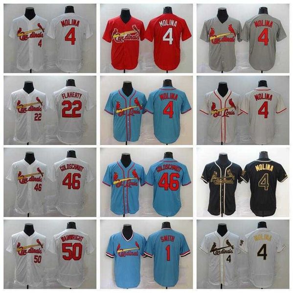 men 2020 baseball 4 yadier molina jersey 46 paul goldschmidt 1 ozzie smith 50 adam wainwright red white grey blue, Black
men 2020 baseball 4 yadier molina jersey 46 paul goldschmidt 1 ozzie smith 50 adam wainwright red white grey blue, Black