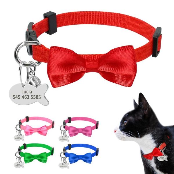 cat collars & leads personalized dog safety collar quick release nylon small dogs cats engraved bowknot with bell anti-lost fish id tag
cat collars & leads personalized dog safety collar quick release nylon small dogs cats engraved bowknot with bell anti-lost fish id tag