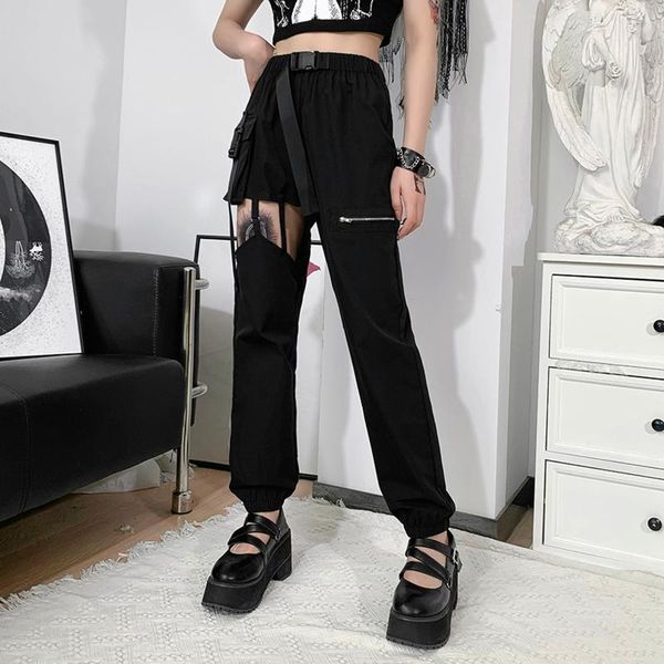 women's pants & capris fall harajuku woman hollow punk workwear belt buckle zipper vintage hole casual black goth y2k clothes pantalone, Black;white
women's pants & capris fall harajuku woman hollow punk workwear belt buckle zipper vintage hole casual black goth y2k clothes pantalone, Black;white