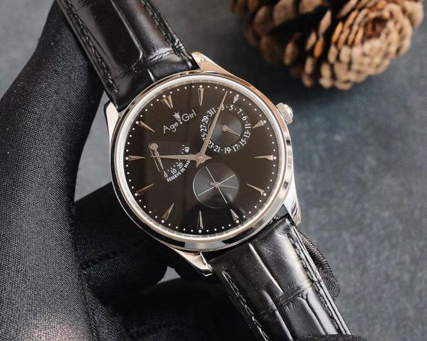 men diamond bezel silver white automatic mechanical multi-function stainless steel black leather watch sapphire wristwatches, Slivery;brown
men diamond bezel silver white automatic mechanical multi-function stainless steel black leather watch sapphire wristwatches, Slivery;brown