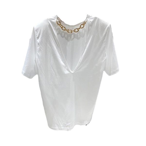 women's t-shirt woman plus sizes summer clothes for women v neck e girl clothing 2021 casual y2k aesthetic chains tees short sleeve xc7, White
women's t-shirt woman plus sizes summer clothes for women v neck e girl clothing 2021 casual y2k aesthetic chains tees short sleeve xc7, White