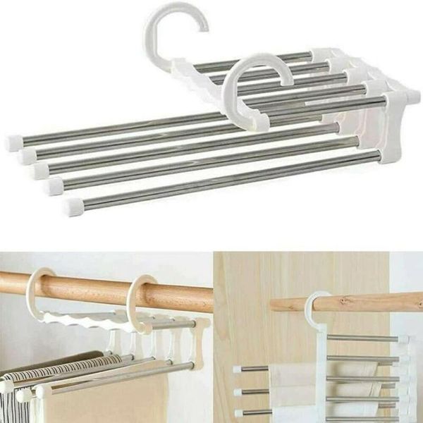 multifunctional hanger for pants trousers est 5 in 1 rack shelves steel multi-functional wardrobe magic clips organization hangers & racks
multifunctional hanger for pants trousers est 5 in 1 rack shelves steel multi-functional wardrobe magic clips organization hangers & racks
