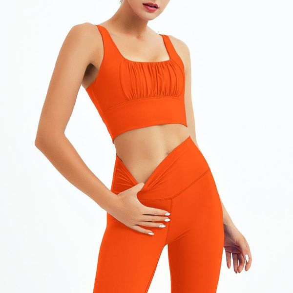 yoga outfit women nude sportswear set pleated square neck bra push up hip high elastic breathable sport pants fitness clothes suit
yoga outfit women nude sportswear set pleated square neck bra push up hip high elastic breathable sport pants fitness clothes suit