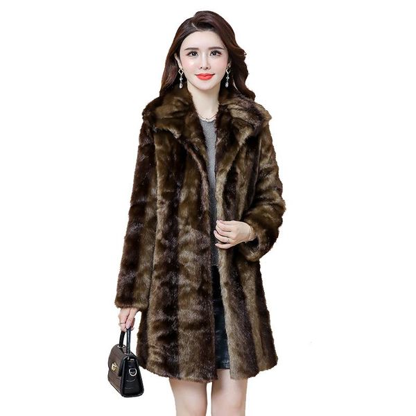 women's fur & faux coat female 2021 winter jacket mink overcoat ladies loose full coats plus size woman parkas, Black
women's fur & faux coat female 2021 winter jacket mink overcoat ladies loose full coats plus size woman parkas, Black
