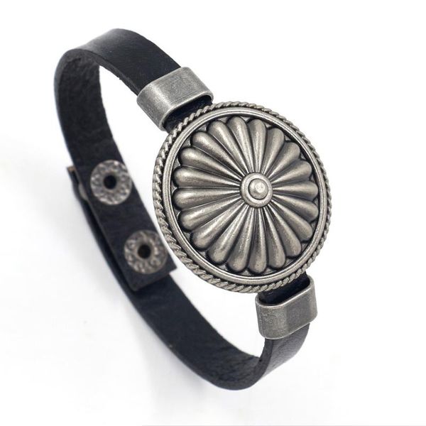 charm bracelets multicolor stainless steel sun shape shield simple design men's leather bracelet birthday gift punk rock bangles jewelr, Golden;silver
charm bracelets multicolor stainless steel sun shape shield simple design men's leather bracelet birthday gift punk rock bangles jewelr, Golden;silver