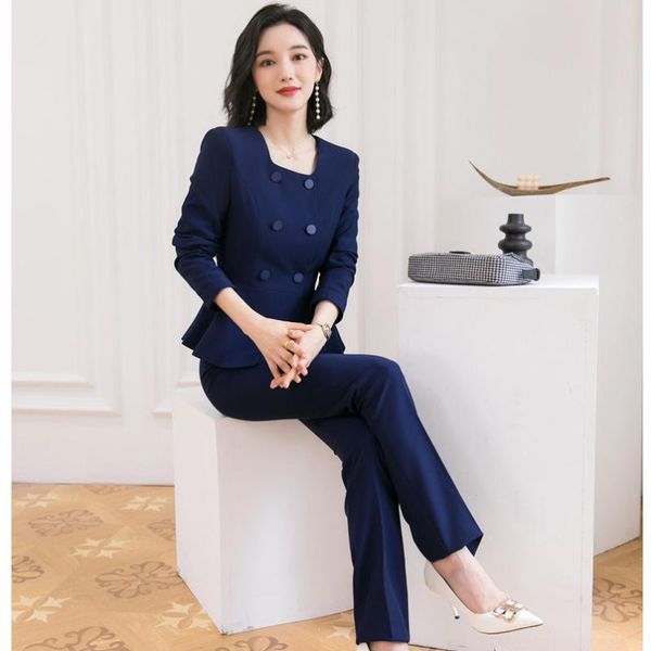women's two piece pants fashion women business suits with pant and jacket sets navy blue blazer ladies work office uniform styles doubl, White
women's two piece pants fashion women business suits with pant and jacket sets navy blue blazer ladies work office uniform styles doubl, White