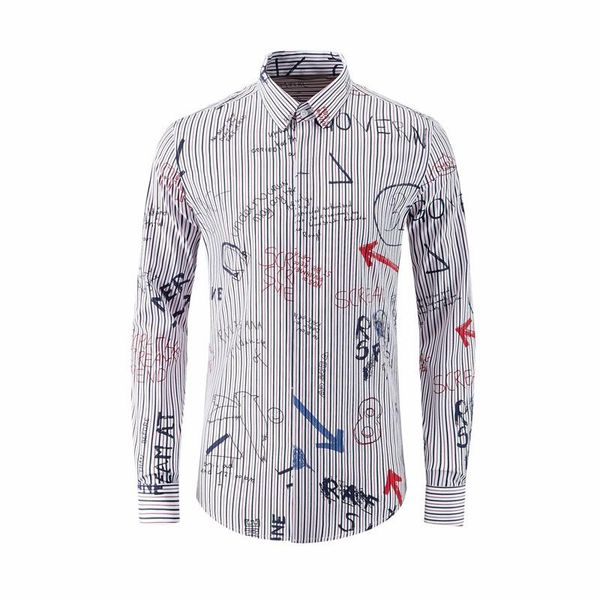 men's casual shirts fashion autumn pinstripe graffiti letter printing cotton breathable shirt long sleeve plus size -3xl 4xl, White;black
men's casual shirts fashion autumn pinstripe graffiti letter printing cotton breathable shirt long sleeve plus size -3xl 4xl, White;black