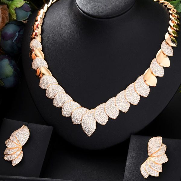 earrings & necklace noble women gold petals jewelry set charm of brides wedding party show jewellery, Silver
earrings & necklace noble women gold petals jewelry set charm of brides wedding party show jewellery, Silver