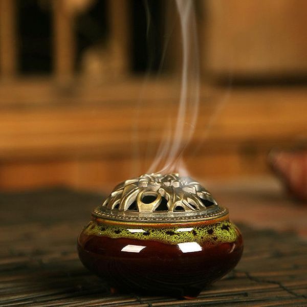 fragrance lamps ceramic incense burners portable censer holder yoga gift copper covered furnace buddhist ancient
fragrance lamps ceramic incense burners portable censer holder yoga gift copper covered furnace buddhist ancient