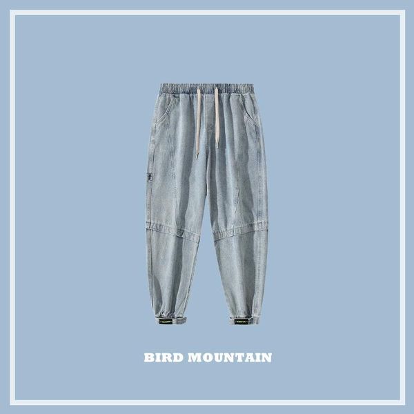 men's jeans japanese streetwear stitching cargo harajuku denim harem pants men clothing 2021 loose casual trousers male, Blue
men's jeans japanese streetwear stitching cargo harajuku denim harem pants men clothing 2021 loose casual trousers male, Blue