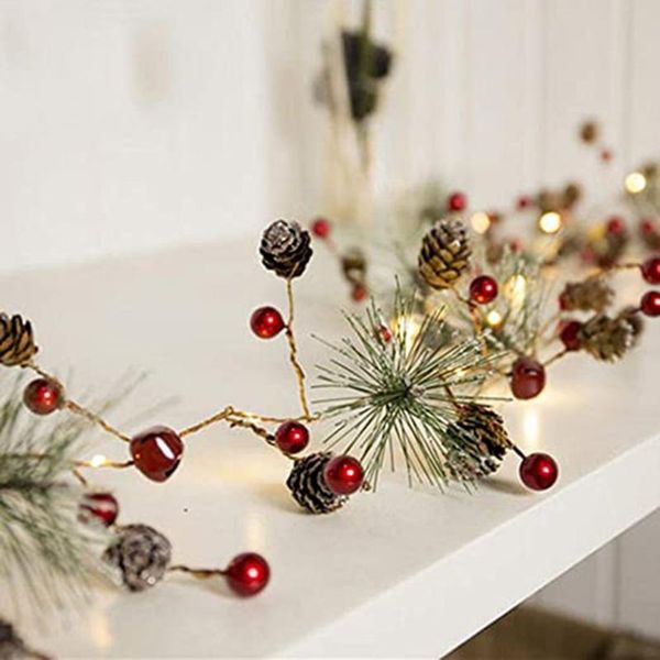 strings christmas garland decoration led copper wire light string fruit pine cone needle festival garden lamp
strings christmas garland decoration led copper wire light string fruit pine cone needle festival garden lamp