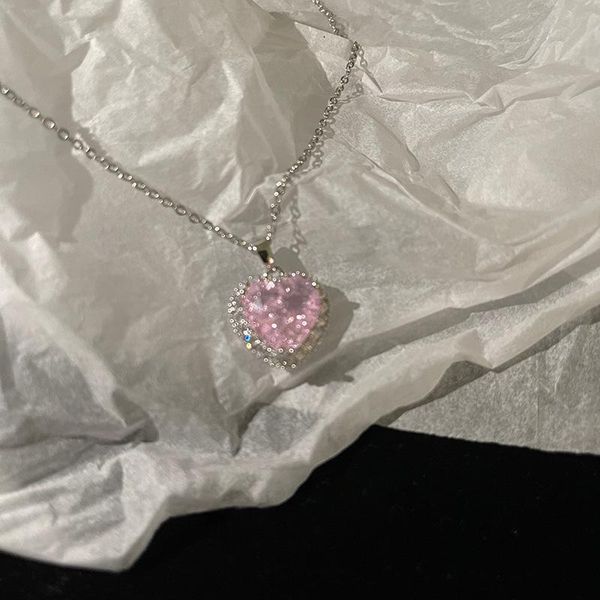 pendant necklaces cute pink necklace for girls zircon heart women rhinestone jewelry romantic clavicle chain elegant chokers gift, Silver
pendant necklaces cute pink necklace for girls zircon heart women rhinestone jewelry romantic clavicle chain elegant chokers gift, Silver