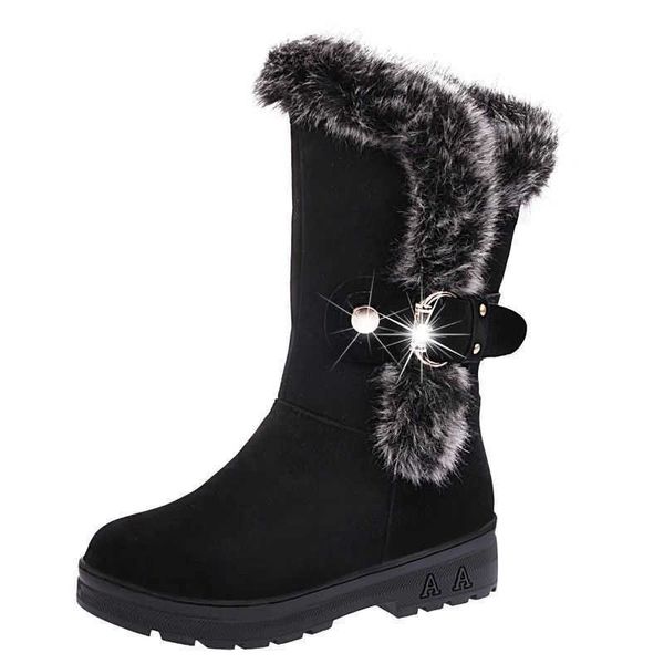 high winter boots women fashion zip up warm snow bootie female velvet plush cotton shoes non-slip outdoor walking shoes y0914, Black
high winter boots women fashion zip up warm snow bootie female velvet plush cotton shoes non-slip outdoor walking shoes y0914, Black
