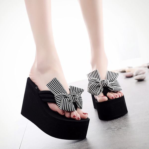 big bow knot women beach flip flops 11cm ladies super high heels soft eva summer shoes woman fashion slides girls sandals sh301, Black
big bow knot women beach flip flops 11cm ladies super high heels soft eva summer shoes woman fashion slides girls sandals sh301, Black