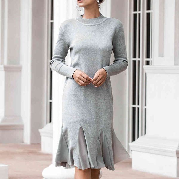 autumn and winter knitted dress women long-sleeved mesh splicing dress loose-fit knitted midi pleated dress office lady 210514, Black;gray
autumn and winter knitted dress women long-sleeved mesh splicing dress loose-fit knitted midi pleated dress office lady 210514, Black;gray
