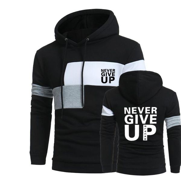 men's hoodies & sweatshirts never give up 2021 spring autumn custom men sports print hooded leisure male pure cotton pullover, Black
men's hoodies & sweatshirts never give up 2021 spring autumn custom men sports print hooded leisure male pure cotton pullover, Black