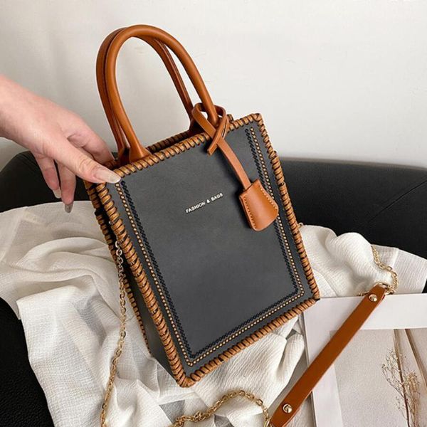 evening bags tote contrast color bag 2021 high-quality pu leather women's designer handbag chain shoulder messenger phone purses
evening bags tote contrast color bag 2021 high-quality pu leather women's designer handbag chain shoulder messenger phone purses