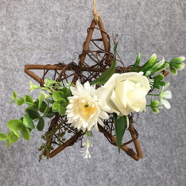 decorative flowers & wreaths rattan hoop pendant five-pointed star artificial flower wreath delicate wall window wedding home garden hanging
decorative flowers & wreaths rattan hoop pendant five-pointed star artificial flower wreath delicate wall window wedding home garden hanging