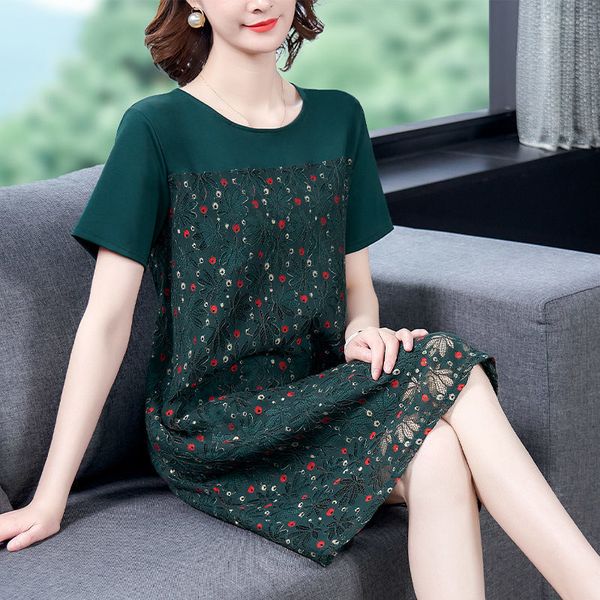 summer lady loose temper dressed in middle-aged korean fashion knee-casual female length dress k122 25cj, Black;gray
summer lady loose temper dressed in middle-aged korean fashion knee-casual female length dress k122 25cj, Black;gray