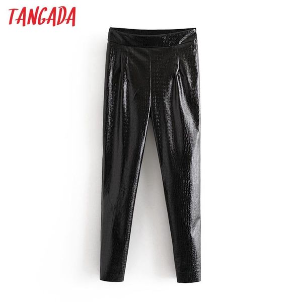 women's pants & capris tangada women black animal pattern skinny pu leather stretch zipper female autumn winter pencil trousers qn58, Black;white
women's pants & capris tangada women black animal pattern skinny pu leather stretch zipper female autumn winter pencil trousers qn58, Black;white