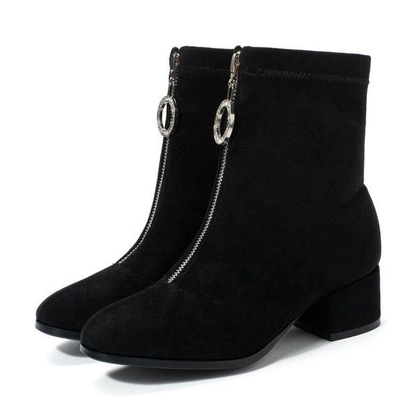 boots 2021 winter plush women comfortable square low heel ankle faux suede fashion zipper woman autumn female, Black
boots 2021 winter plush women comfortable square low heel ankle faux suede fashion zipper woman autumn female, Black