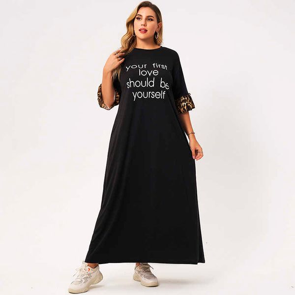 casual dresses summer women 2021 plus size black o-neck leopard splicing half sleeves letter printing loose sports es zus6, Black;gray
casual dresses summer women 2021 plus size black o-neck leopard splicing half sleeves letter printing loose sports es zus6, Black;gray
