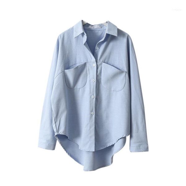 blue vintage women shirts blusas roupa 2021 spring summer blouse korean long sleeve womens and blouses female 1, White
blue vintage women shirts blusas roupa 2021 spring summer blouse korean long sleeve womens and blouses female 1, White