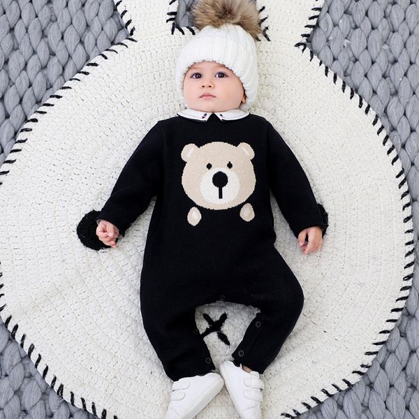 children's suit boutique baby navy blue newborn infant cotton yarn knit jumpsuit toddler knitted rompers autumn winter clothes, White
children's suit boutique baby navy blue newborn infant cotton yarn knit jumpsuit toddler knitted rompers autumn winter clothes, White