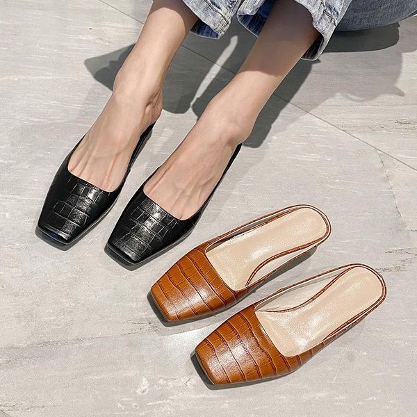 dress shoes fericzot genuine leather striped pattern women square toe slip on sandals comfy casual ladies, Black
dress shoes fericzot genuine leather striped pattern women square toe slip on sandals comfy casual ladies, Black