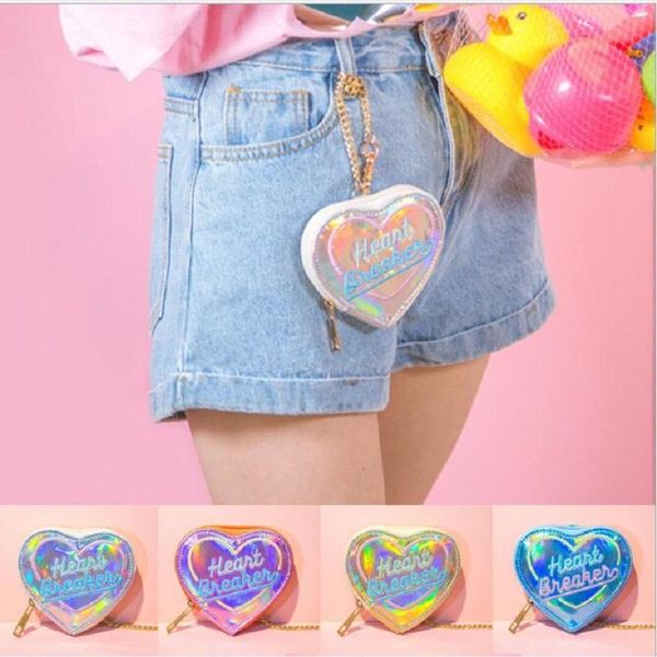 cute coin purses korean chic women heart hologram wallet laser zipper clutch money purse bank card holders pu small, White
cute coin purses korean chic women heart hologram wallet laser zipper clutch money purse bank card holders pu small, White
