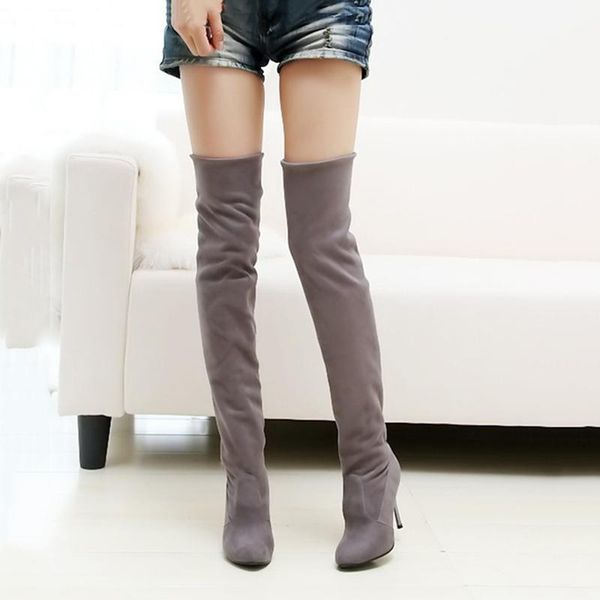 boots 2021 women slim thigh high fashion over the knee female winter heels shoes woman size 43, Black
boots 2021 women slim thigh high fashion over the knee female winter heels shoes woman size 43, Black