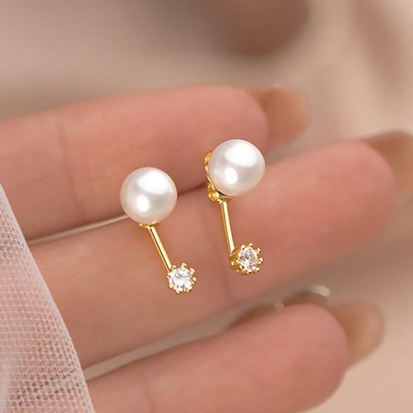 trustdavis real 925 sterling silver stud earrings sweet manmade pearl cz earring for women party fine s925 jewelry da1724, Golden;silver
trustdavis real 925 sterling silver stud earrings sweet manmade pearl cz earring for women party fine s925 jewelry da1724, Golden;silver