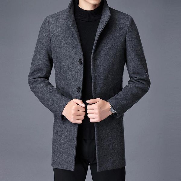 men's wool & blends 2021 men long coat fashion pea jacket autumn winter jackets mens woolen overcoat plus size m-4xl, Black
men's wool & blends 2021 men long coat fashion pea jacket autumn winter jackets mens woolen overcoat plus size m-4xl, Black