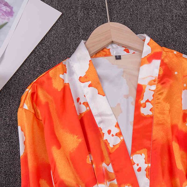 sleepwear woman pajamas faux silk tie-dye summer thin printing nightgown orange bathrobe bride morning robe sleepwear xjwr gvxi, Black;brown
sleepwear woman pajamas faux silk tie-dye summer thin printing nightgown orange bathrobe bride morning robe sleepwear xjwr gvxi, Black;brown