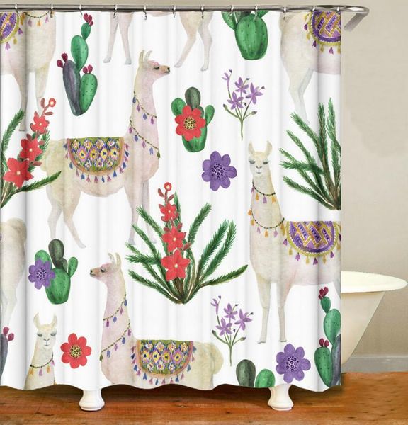 cartoon cactus alpaca shower curtain bath accessories with 12 hooks waterproof polyester fabric bathroom decor curtains
cartoon cactus alpaca shower curtain bath accessories with 12 hooks waterproof polyester fabric bathroom decor curtains