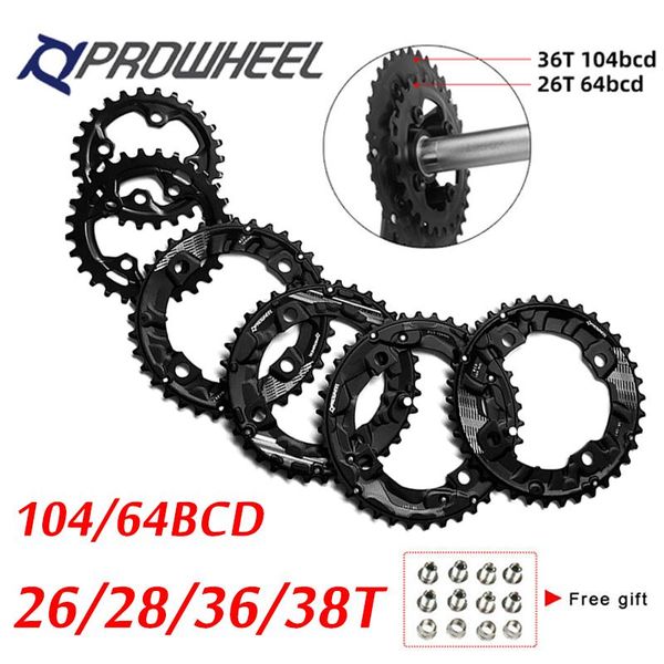 bike heels & chainwheels 104/64bcd chainring mountain chainwheel 26/28/36/38t double chain ring 2*8/9/10/11s crankset steel/al tooth pl
bike heels & chainwheels 104/64bcd chainring mountain chainwheel 26/28/36/38t double chain ring 2*8/9/10/11s crankset steel/al tooth pl