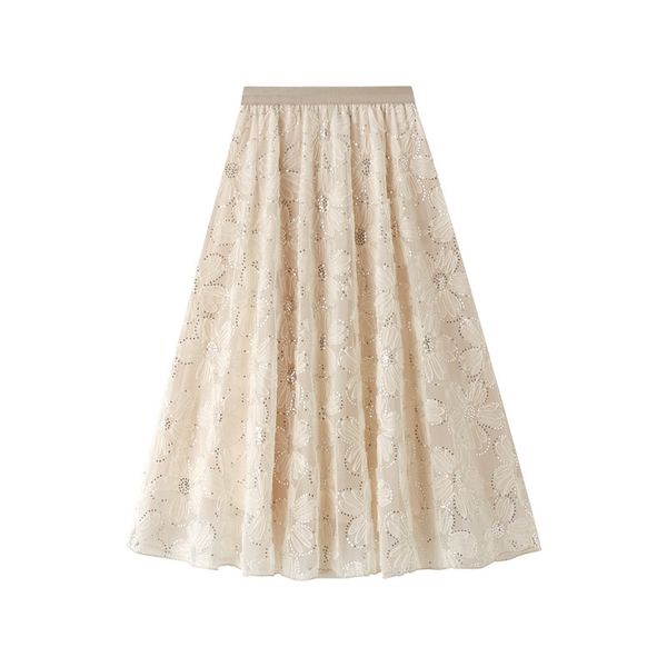 qooth spring tulle skirt woman sequined lace 's plain color sequin elastic waist mesh pleated qt398 210609, Black
qooth spring tulle skirt woman sequined lace 's plain color sequin elastic waist mesh pleated qt398 210609, Black