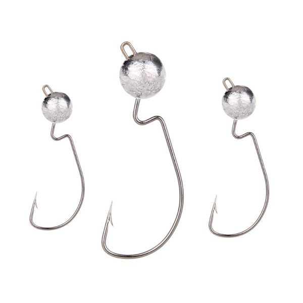 fishing hooks 10pcs/pack exposed jig head 3.5g 5g 7g 10g hook baits wide crank offset jigging accessories
fishing hooks 10pcs/pack exposed jig head 3.5g 5g 7g 10g hook baits wide crank offset jigging accessories