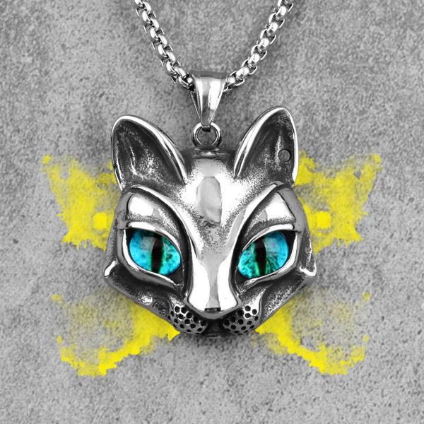 pendant necklaces animal cat blue eyes long men pendants chain punk for boyfriend male stainless steel jewelry creativity gift wholesale, Silver
pendant necklaces animal cat blue eyes long men pendants chain punk for boyfriend male stainless steel jewelry creativity gift wholesale, Silver