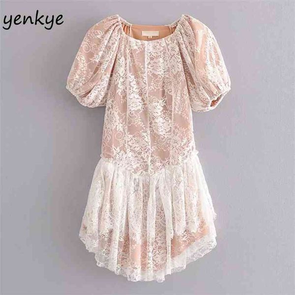 back hollow out lace dress women puff sleeve o neck romantic mini modern female summer club party es ldzz6225 210514, Black;gray
back hollow out lace dress women puff sleeve o neck romantic mini modern female summer club party es ldzz6225 210514, Black;gray