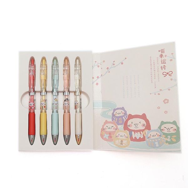 gel pens press pen 0.5mm black ink beautiful cute little cat roller ball business office school student writing 5pcs/box
gel pens press pen 0.5mm black ink beautiful cute little cat roller ball business office school student writing 5pcs/box