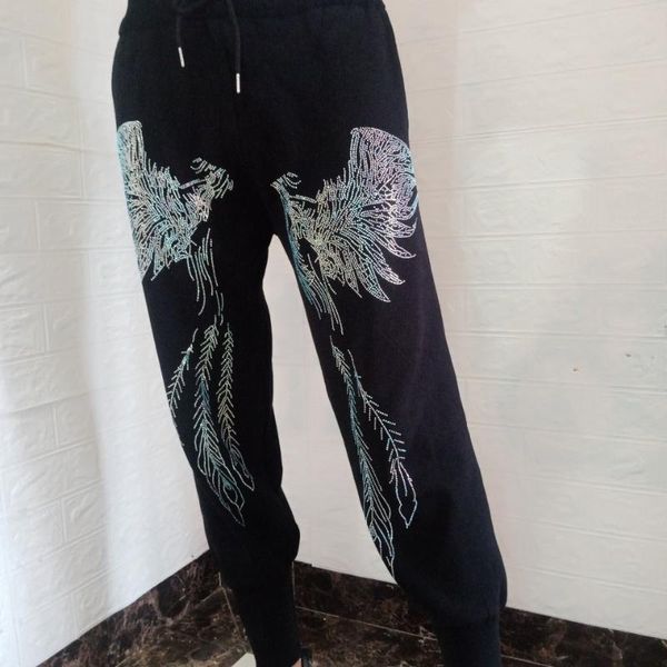 men's pants autumn and winter 2021 fashion color diamond loose thin leisure sports harlan trend, Black
men's pants autumn and winter 2021 fashion color diamond loose thin leisure sports harlan trend, Black