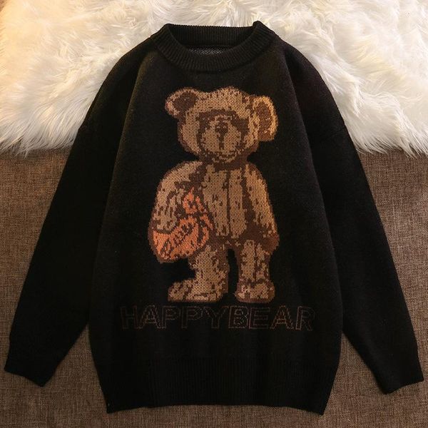 women's sweaters 2021 autumn/winter bear design knitwear fashion loose casual streetwear pullover year clothes, White;black
women's sweaters 2021 autumn/winter bear design knitwear fashion loose casual streetwear pullover year clothes, White;black